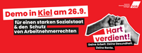 Hart verdient: Demo in Kiel am 26.9.
